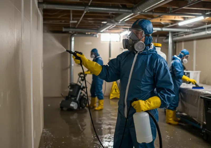 Basement Sanitization and Antimicrobial Treatment process in Chelsea, MI